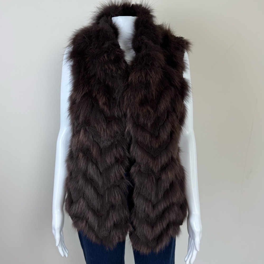 Nordstrom Dark Brown Fur Vest